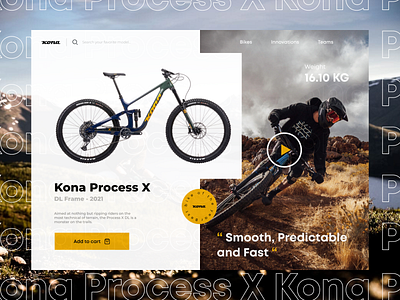 Mountain Bike Online Store Kona 3d bike branding clean design fitness kona logo mountain mtb online online shop online store shop sport store ui ux vtt workout