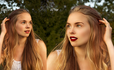 Photo retouching adobe photoshop edintin glowing skin graphic design lips editing manipulation photo retouching photoshop editing shine to hairs