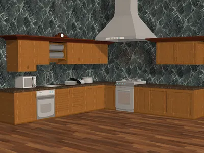 Kitchen Modeling 3d 3dsmax interior interiordesign