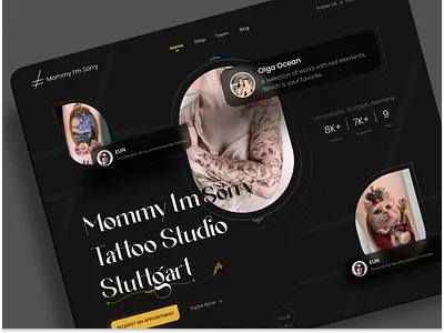 Landing Page dark mode ecommerc ecommerce landing landing page studio tattoo web wedesign