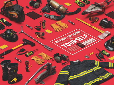 YOU - Responder Strong - Firefighter awareness brand campaign design digital health fire first responders isometric mental health pandemic photography utility wellness