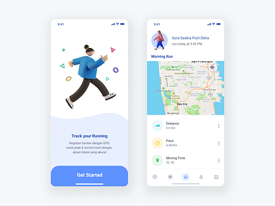 UI/UX running tracker example