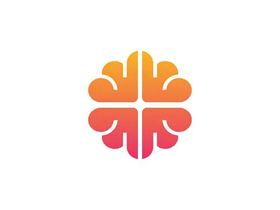 Brain icon branding graphic design logo