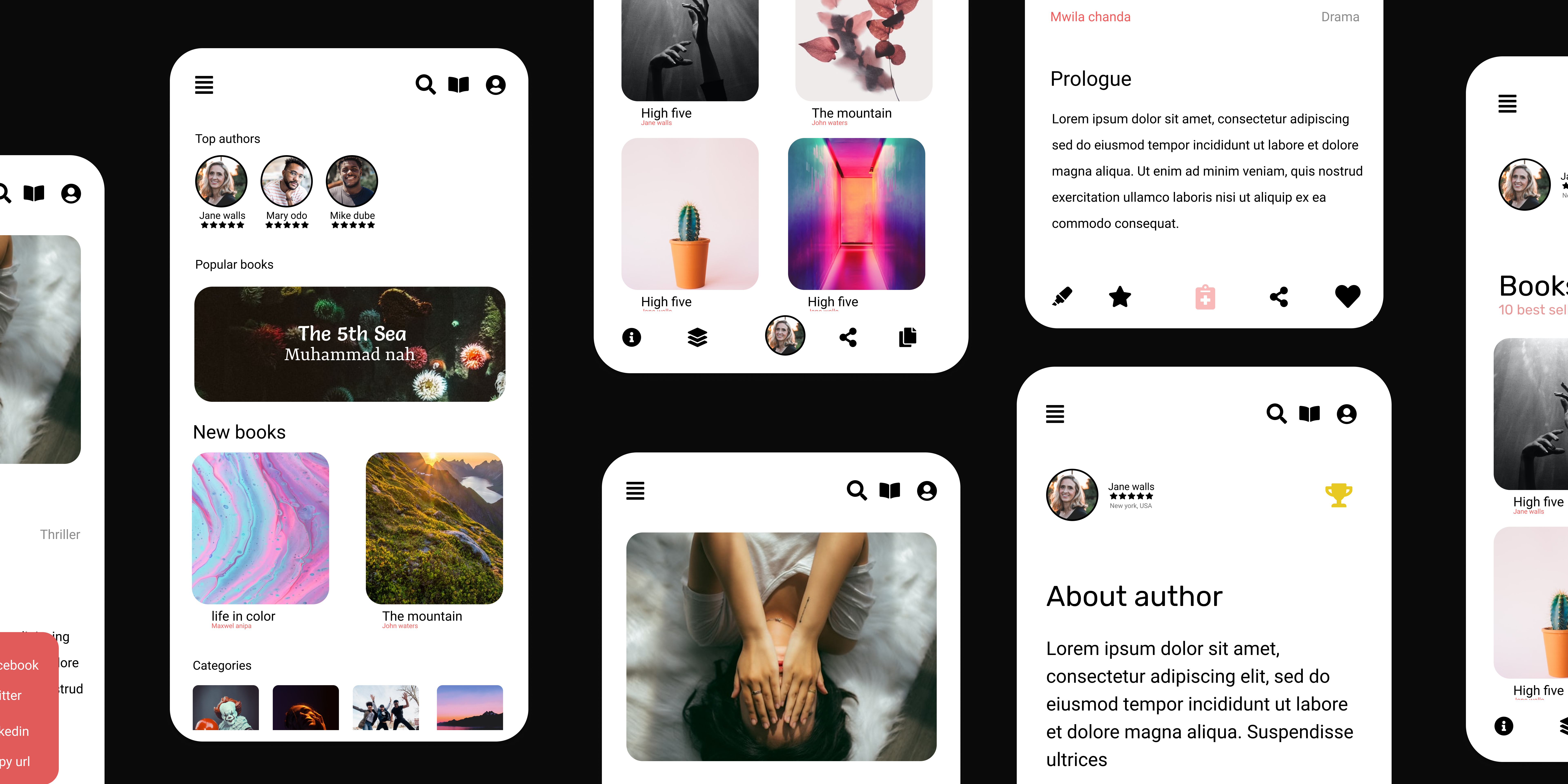 Example of iRead Design - book app