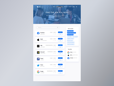 Job Listing – List design job job listing – list ui ux web website