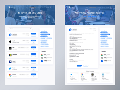 Job Listing - Full design job job listing full ui ux web website