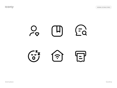 Iconly Pro Animation | part 1 animated animation design graphic design icon icondesign iconography iconpack icons iconset illustration motion motion design motion graphics ui