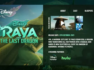 Raya Website Landing page UI design black design figma logo ui ux wow