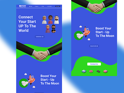 website design using 3D components branding design illustration rebound ui ux web web design wordpress design