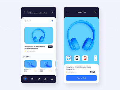 Headphone Products App e commerce enverstudio headphone interface minimal mobile app design mobile apps mobile design mobile ui mobileapp mobileappdesign naimur product product designer ui design ui designer visual designer