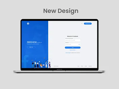 Facebook login page redesign facebook login ui ux web
