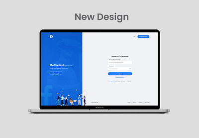 Facebook login page redesign facebook login ui ux web