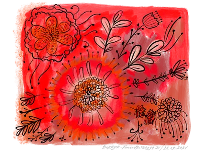 Sensual floral motif. design floral illustration