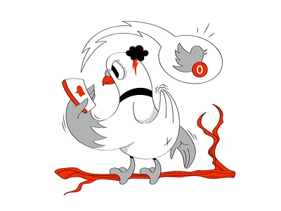 No messages cartoon character design cool graphic icons8 illustration message pigeon ui