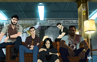 The Boys background art character art character design comic book design digital art environment study female character illustration male character the boys tv show