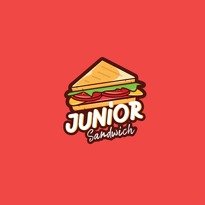 junior sandwich logo 2d adobeillustrator app branding design icon illustration logo trending typography ui ux vector