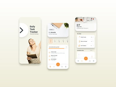 Daily Tracker App app app design brand identity branding design designinspiration graphic design mobile ui user experience user interface ux