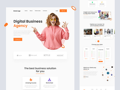 Business Landing Page branding business business landing page clean clean ui design landing page landing page design minimal ui ui design ui inspiration uiux user experience ux web design website website design