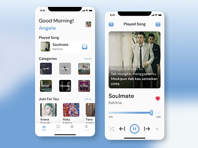 Music App Concept app chant design figma ios melody minimalism mobile app music app playlist song tune ui uiux ux