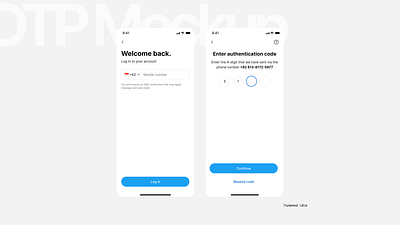 OTP Mockup UI Design V.1 app design flatdesign mockup otp otp mockup ui ui design ux ux design