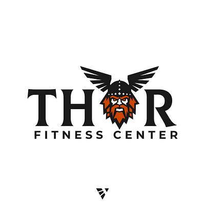 Thor Fitness Logo brand design flat geometric icon illustration logo thor vector viking