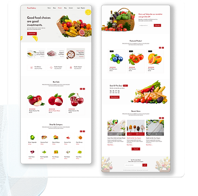 Figma Food landingpage $( 3d animation branding design figma graphic design illustration landingpage logo motion graphics typography ui ux vector webpage