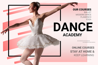 social media post for dancing course app branding design homepage ui illustration logo ui ux vector web
