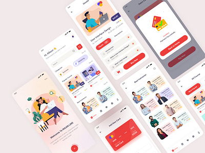 Maan LMS- Student Mobile App UI Kit app concept app design app ui design application education app educational app learning platform minimal mobile app mobile ui online course online school student mobile app study app