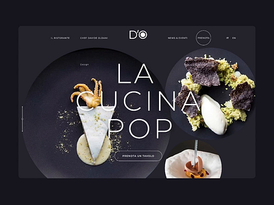 D'O | Website concept for Chef Davide Oldani animation branding chef concept graphic design ui