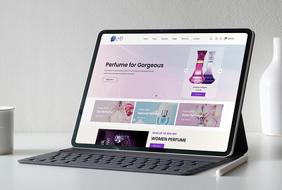 Web landing page for an Arabic perfume website ecommerce website ui ui ux ui design