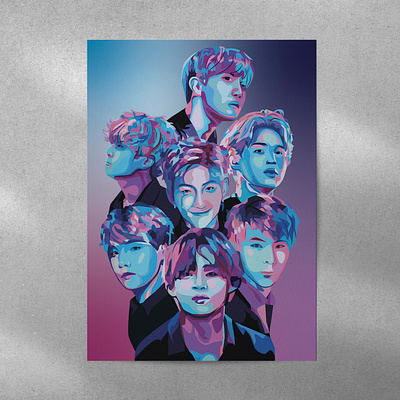 Bangtan 2021 art design graphic design illustration illustrator poster typography vector