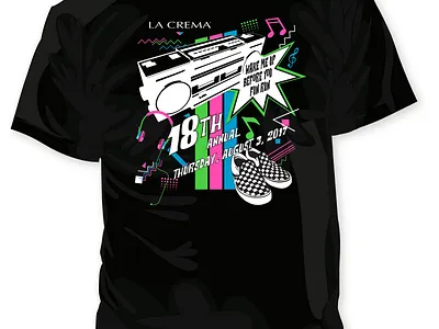 La Crema Fun run T-shirt graphic design t shirt design