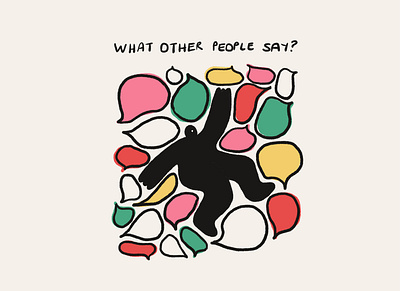 What other people say? art art director colors design drawing falling gossip graphic design human illustration minimal other people overthinking people procreate say simple talk talking what