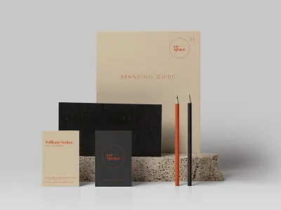 Co—Space Stationery branding logo mockups stationery