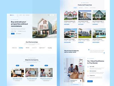 Bluehouse - Property Landing Page Website buy design home homepage house house landing page property website real estate rent sell ui ui design uiux ux web design website