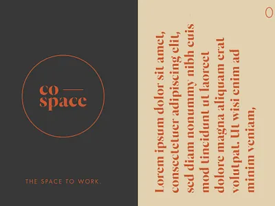 Co—Space Typography example branding design logo typography