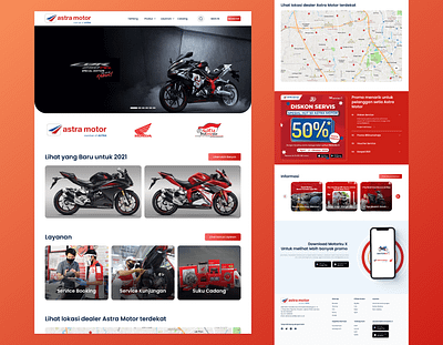 Astra Motor Redesign - Landing Page app branding challenge dailyui dailyuichallenge design landing page motorcycle tranding ui ux website