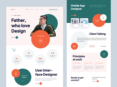 Peter - Personal Portfolio Website homepage landing page personal portfolio portofilo ui design web web design website