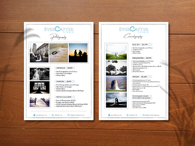 Price List - Photography & Cinematography canva cinematography photography price pricelist pricing