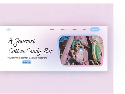 Cotton Candy Header best design best header best short cotton candy design food design header header design ui design ui ux user interface ux design website website design