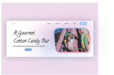 Cotton Candy Header best design best header best short cotton candy design food design header header design ui design ui ux user interface ux design website website design