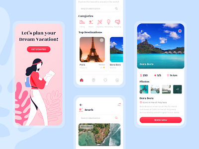 Travel App Exploration app app design mobile mobile app travel app travel application travel mobile ui ui ux ui design uidesign uiux vacation