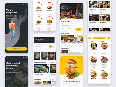 Food Delivery App branding creative design eat eating food food app food delivery food delivery app food delivery application food design food order graphic design illustration interface logo mobile mobile app ui ux