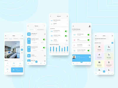 Smart Home Mobile App UI UX design figma smaer home ux smart home app smart home mobile app smart ui smart ux smarthome ui ui ui design ui kit ui ux ux design xd ui kit