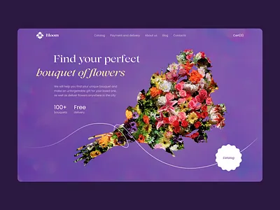 Flowers shop blossom dailyui design desktop ecommerce floret flower flowers landing page nature shop ui uidesign ux