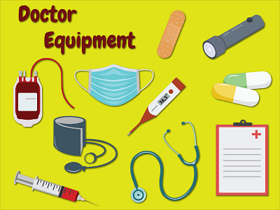 Icon Doctor Equipment animation art design graphic design illustrasion illustration logo tracing vector wallpaper