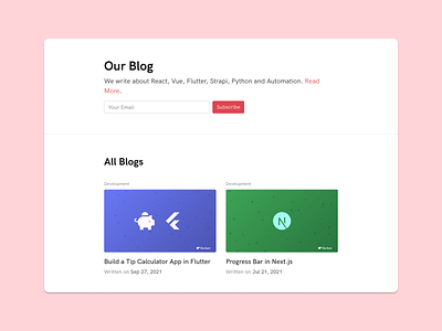 Blogs Landing Page