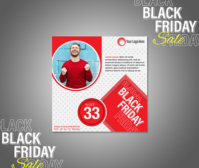 Black Friday Social Media Promotional Post black friday brochure facebook instagram minimal promotion promotional post sale social media square square flyer template typography