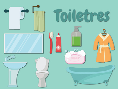 Icon Toiletres animation art design graphic design illustrasion illustration logo tracing vector wallpaper