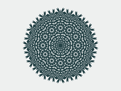 Sacred Leaf Mandala (Dark Blue) bohemian boho circle dark blue decoration flower foliage geometric illustration kaleidoscope leaf mandala mandala art mandala pattern mandalas ornament radial sacred sacred geometry spiral